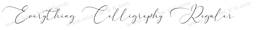Everything Calligraphy Regular字体转换